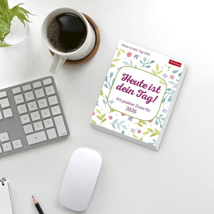 Produktbild Harenberg Heute ist dein Tag! Tagesabreisskalender 2026 - 313 positive Zitate für 2026