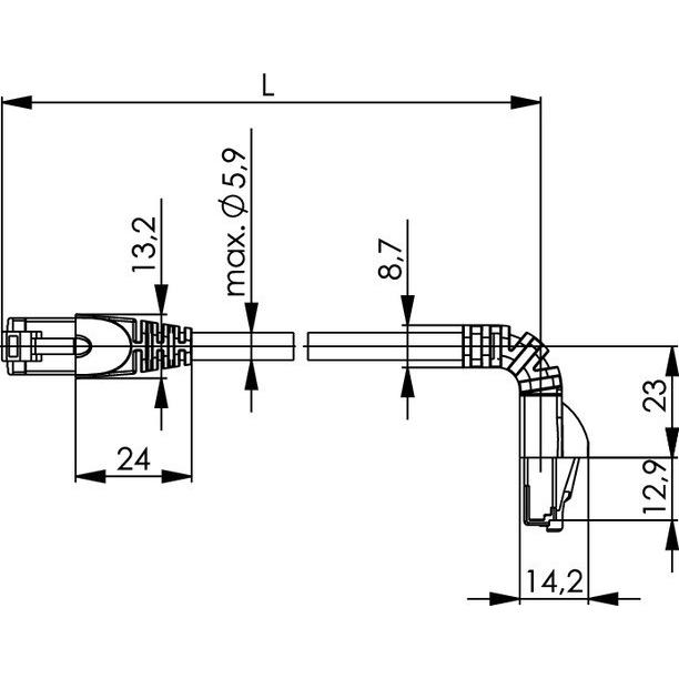 Thumbnail - Telegärtner MP8 FS 500 (S/FTP, CAT6a, 5 m), Netzwerkkabel