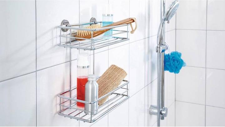 Produktbild tesa BAATH+ Duschkorb inkl. Klebelösung ohne Bohren (27.60 x 25 x 12.50 cm)