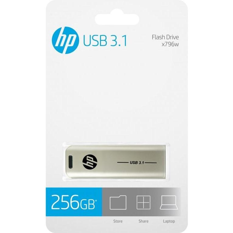 Thumbnail - HP x796w USB 3.1 256GB (256 GB, USB-A, USB 3.1), USB Stick, Silber