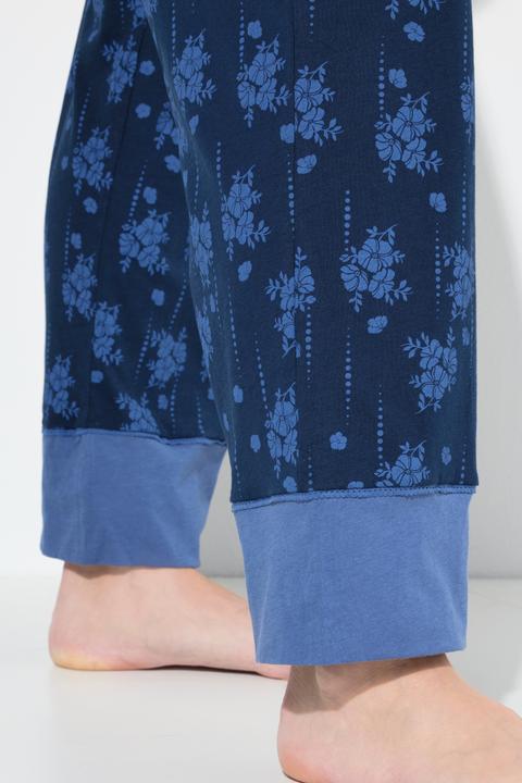 Produktbild Ulla Popken Pyjama, Blüten, V-Ausschnitt, Halbarm (58)