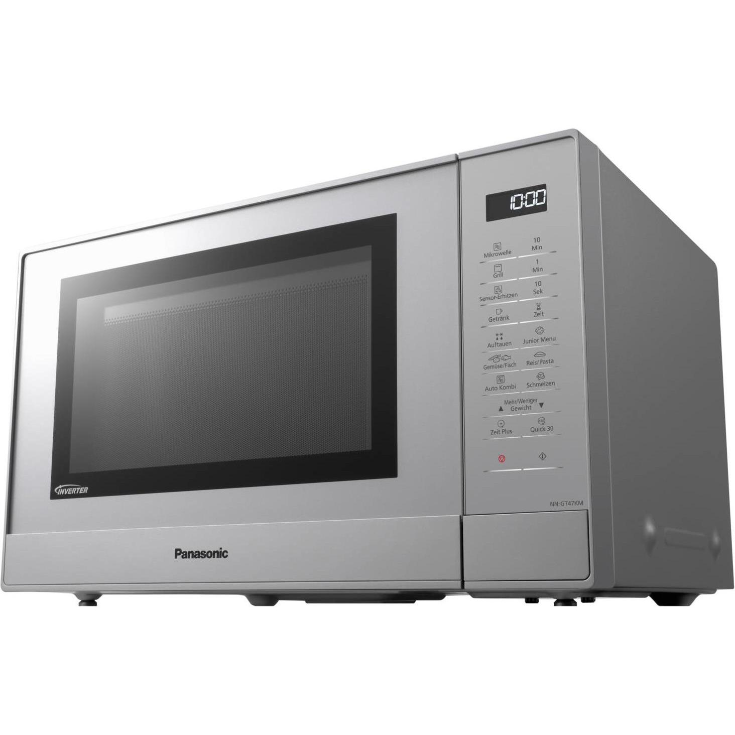 Panasonic NN GT 47, Mikrowelle, Schwarz, Silber