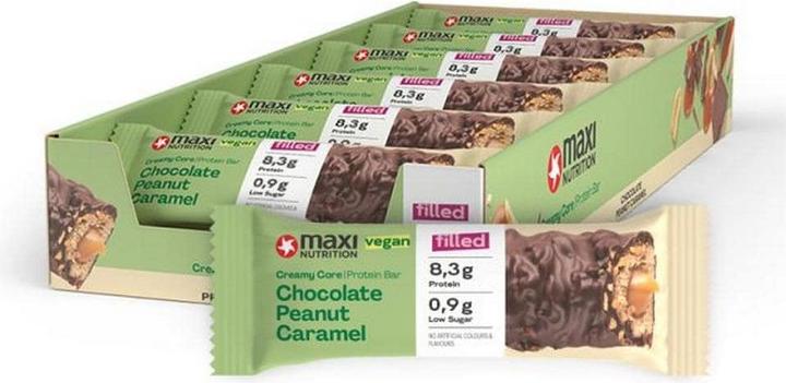 Produktbild Maxi Nutrition MAXI N. Proteinriegel 125350 Peanut Caramel Vegan 12x45g (12 Stk., 670 g)