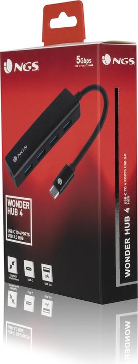 Actual product image NGS Wonder hub 4 (USB-C, 4 ports)