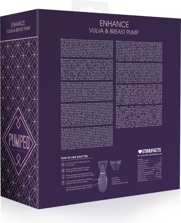 Produktbild Doc Johnson Enhance - Automatic - 13-Speed - Silicone - Rechargeable Vulva & Breast Pump