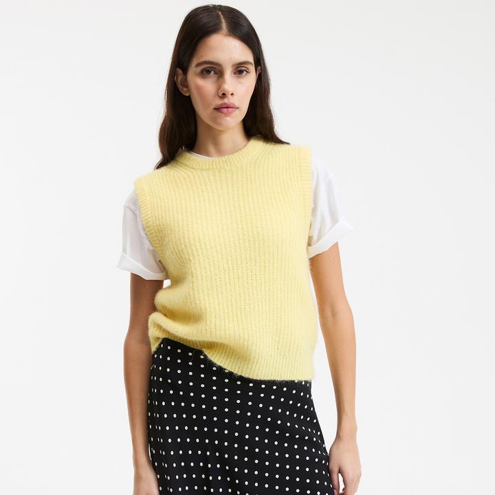 Produktbild La Redoute Collections Ärmelloser Pullover mit Rundhalsausschnitt aus Alpaka-Mischung (S)