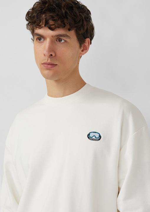 Produktbild s.Oliver Sweatshirt Weiches Sweatshirt mit Artwork im Relaxed Fit (M)