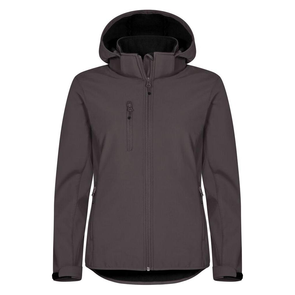 Clique, Damen, Outdoorjacken, Classic Softshell Hoody Women (M), Grau, M