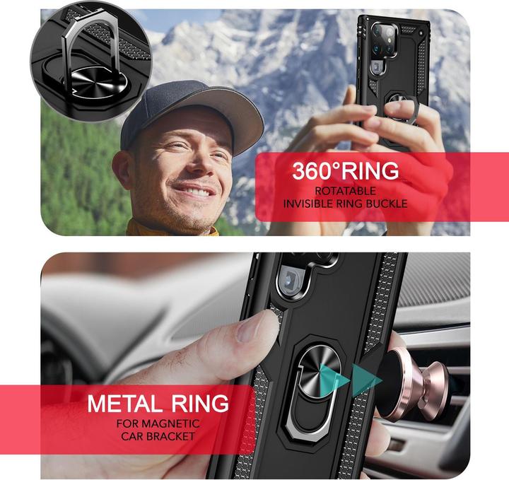 Actual product image Nalia Shockproof Military Style Ring Cover (Samsung Galaxy S24 Ultra)