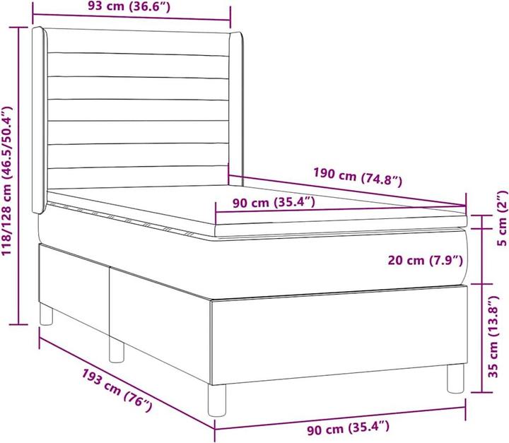 Produktbild vidaXL Kora (90 x 190 cm)