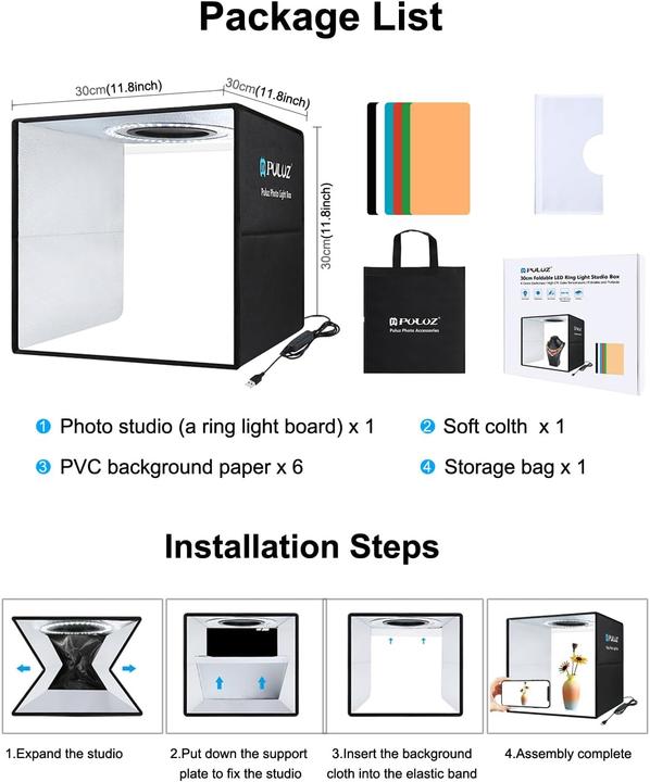 Produktbild Puluz fotostudio Light Box 30cm
