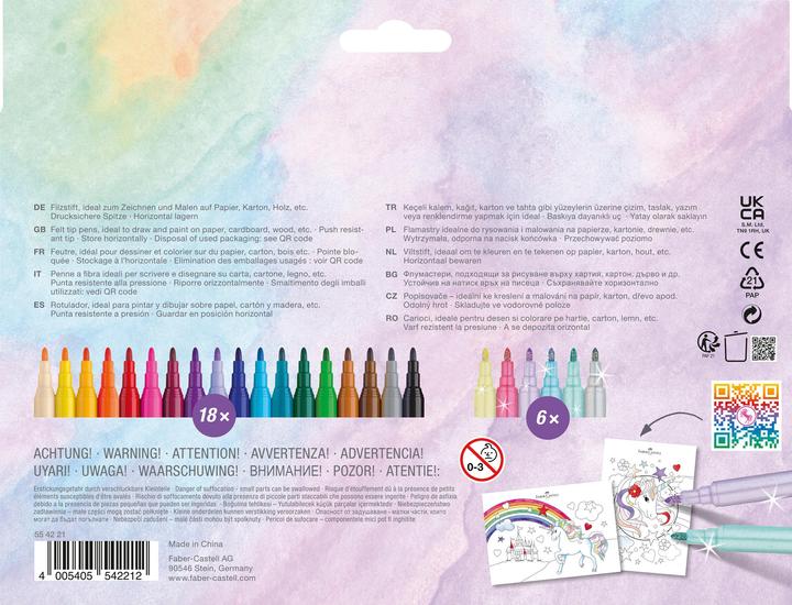 Produktbild Faber-Castell Felt-tip pen unicorn (multicolour, 24 x)