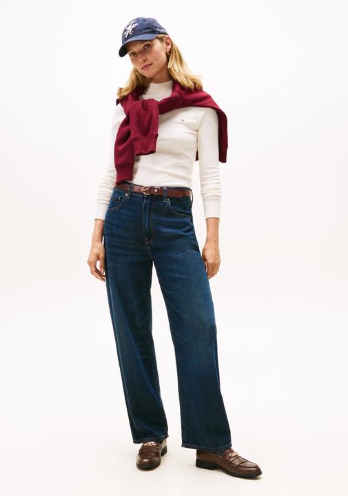 Produktbild Tommy Hilfiger Damen Langarm Jersey Feiner Stehkragen (L)