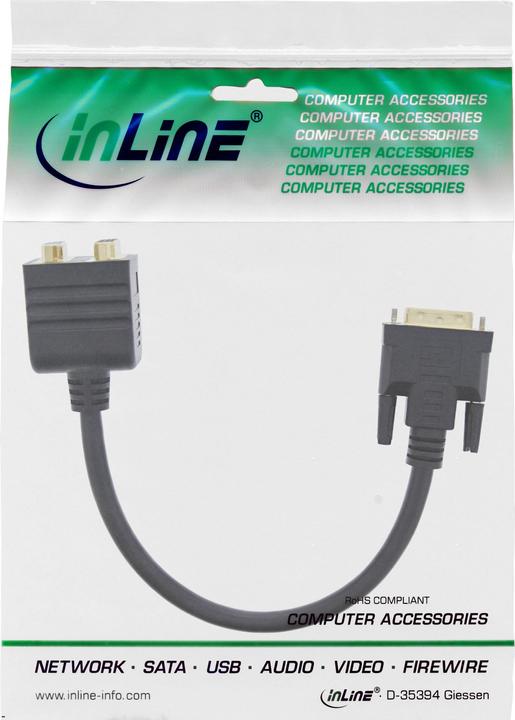 Produktbild InLine DVI-I Adapterkabel (DVI, VGA, 23 cm)