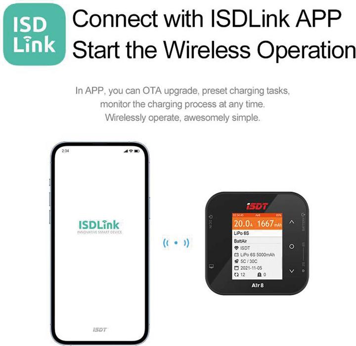 Productafbeelding Isdt Lader AIR8 500 W gelijkstroom, 1-8S, BattAir