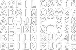 Roth Set di lettere stirate, bianco, 15x21cm