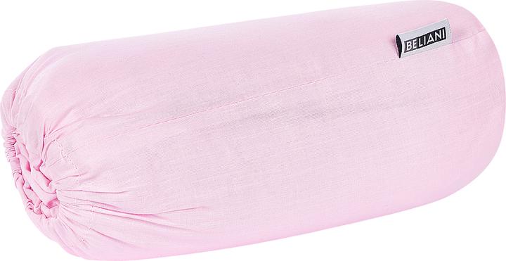 Produktbild Beliani Spannbettlaken Baumwolle rosa 90 x 200 cm JANBU (90 x 200 cm)