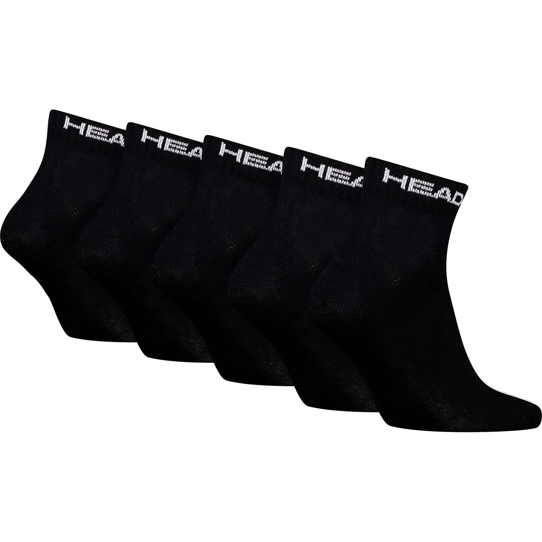 Thumbnail - Head, Herren, Socken, Socken Casual ELEMENTS ALL SPORTS QUARETER 5P ECOM, Schwarz, (5er Pack, 39 - 42)