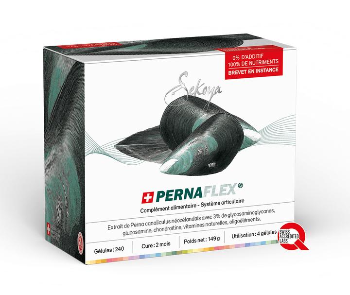 Image du produit Sekoya Pernaflex 240 gélules | Perna canaliculus, glucosamine, chondroïtine | Soulage les douleurs (240 pièce(s), Capsules)