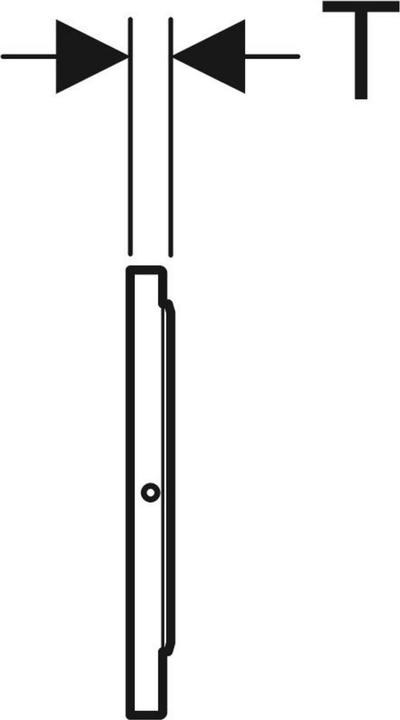 Produktbild Geberit Sigma10 bedieningspaneel 2-knops met batterijvoeding en touch-free bediening 24,6 x 16,4 x 1,5 cm, R