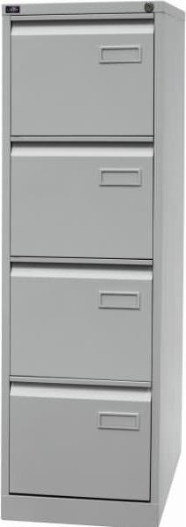 Productafbeelding Bisley LIGHT archiefkast lichtgrijs 4 laden 41,3 x 62,2 x 132,1 cm (41,5 x 132 x 62,5 cm)
