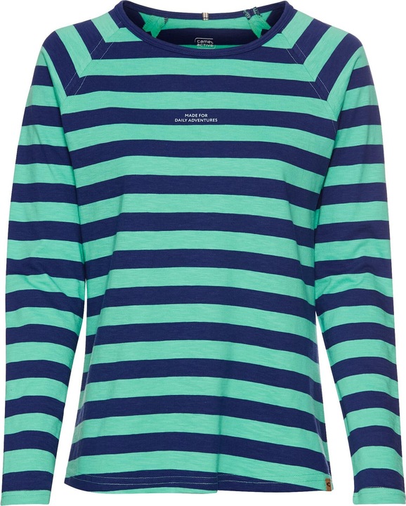 Produktbild Camel Active Gestreiftes Langarmshirt aus reiner Baumwolle (XXL)