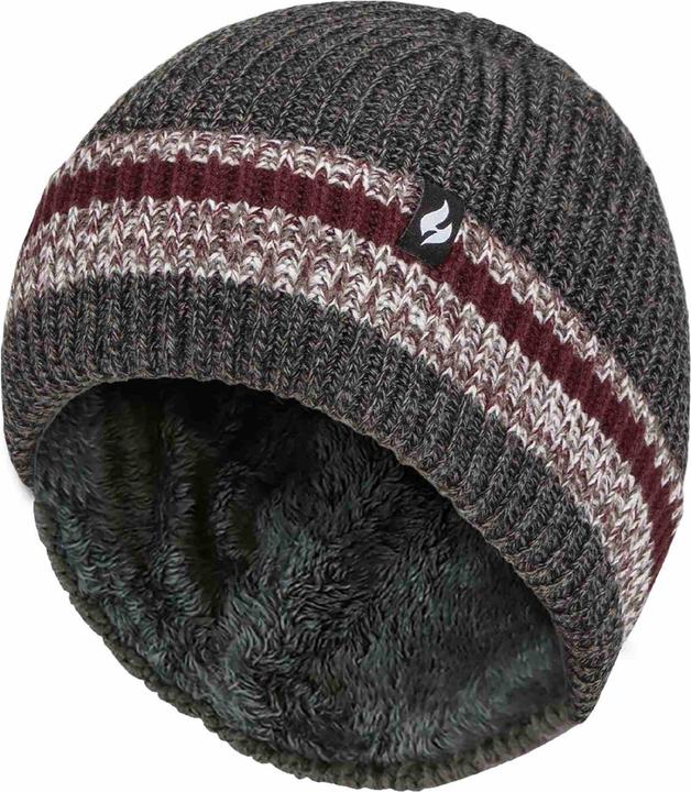 Produktbild Heat Holders Warm Wintermütze Stricken | Thermo Beanie Mütze Gestreift