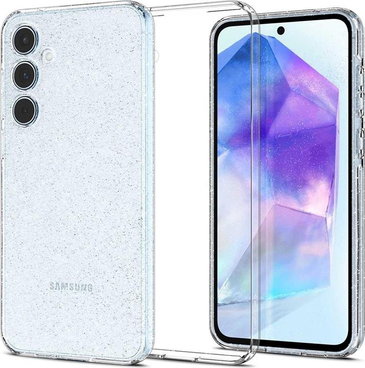 Actual product image Spigen Liquid Crystal case for Samsung Galaxy A55 5G - transparent and glitter (Samsung Galaxy A55)