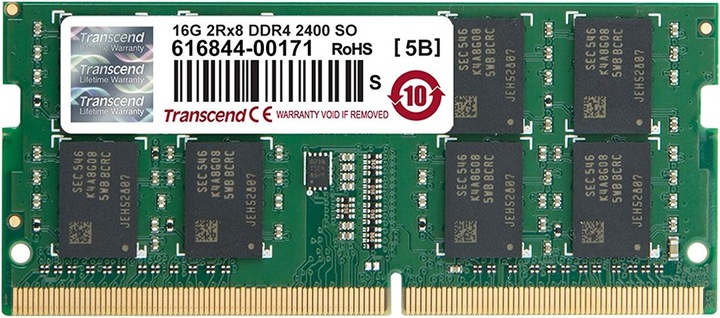 Image du produit Transcend Ts2gsh64v4b (1 x 16GB, 2400 MHz, RAM DDR4, SO-DIMM)