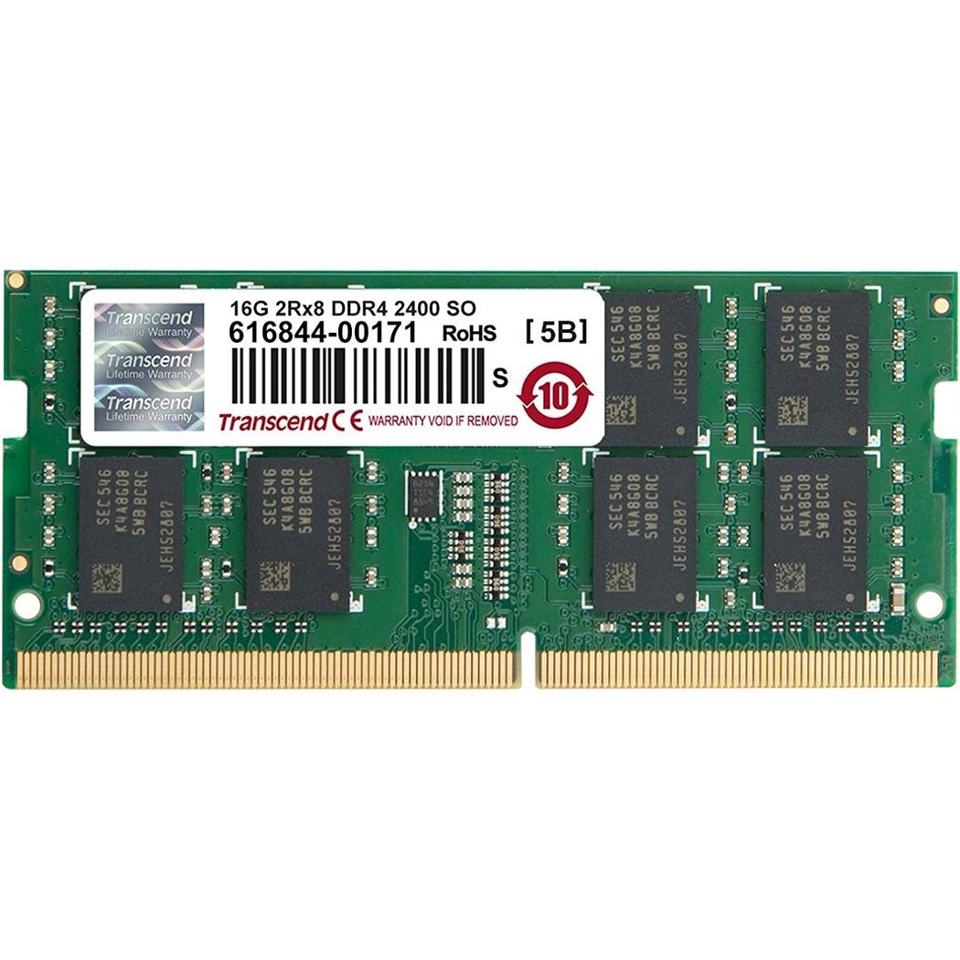 Transcend Ts2gsh64v4b (2 x 8GB, 2400 MHz, DDR4-RAM, SO-DIMM), RAM, Grün