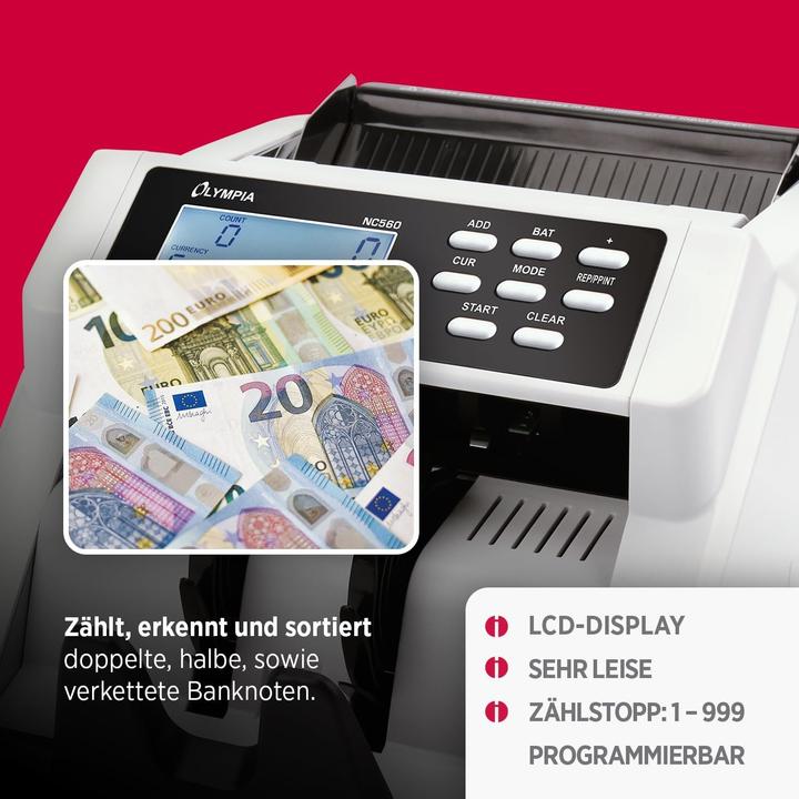 Actual product image Olympia NC 570 Banknote counter (Bill validator)