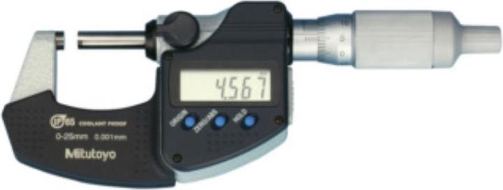 Actual product image Mitutoyo Digital outside micrometer IP65 0-25 mm Digimatic ratchet drum
