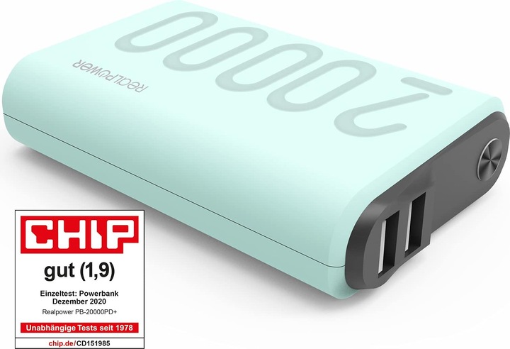 Actual product image RealPower PB-20000 PD+ (20000 mAh, 18 W, 74 Wh)
