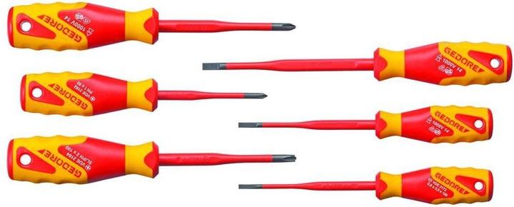 Produktbild Gedore VDE 2162-2172 PM-06 VDE-Schraubendreher-Satz SLIM DRIVE, 6-teilig (Phillipps-Kreuzschlitz (PH), Schlitzschrauben)