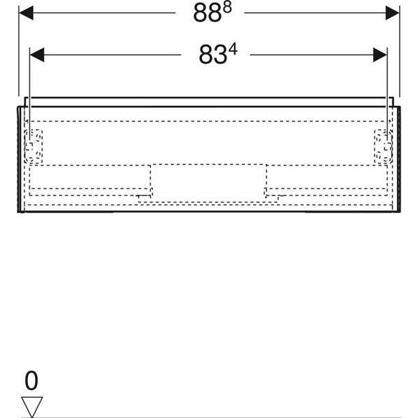 Thumbnail - Geberit, Waschbeckenunterschrank, ONE Waschtischunterschrank, 1 Schublade, 88,8x26,6x47cm, 505.073.00. (89 x 47 x 26.5 c...