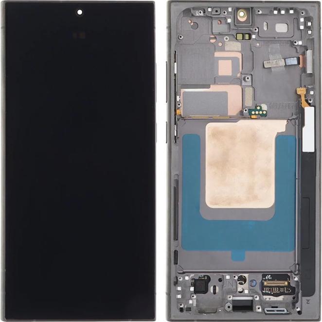 Samsung Galaxy S24 Ultra S928B écran et numériseur avec cadre - pièce de rechange, Titanium Black, neuf, o (Écran, Galaxy S24 Ultra)
