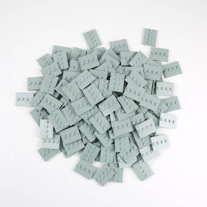 Actual product image LEGO 3x4 tile base plate with 4 studs light gray - 88646 NEW! Quantity 100x (88646, LEGO Classic)