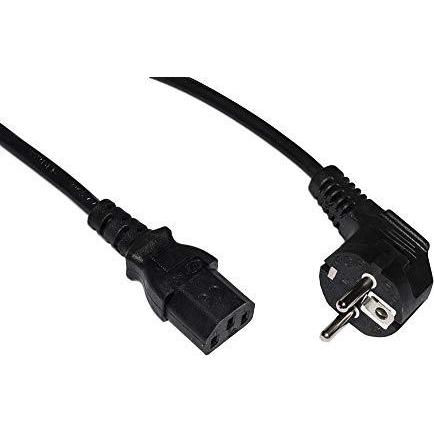 Link CAVO ALIMENTAZIONE 5MT SCHUKO ANGOLO 90°, BLACK 250VAC 10A (5 m), Stromkabel, Schwarz