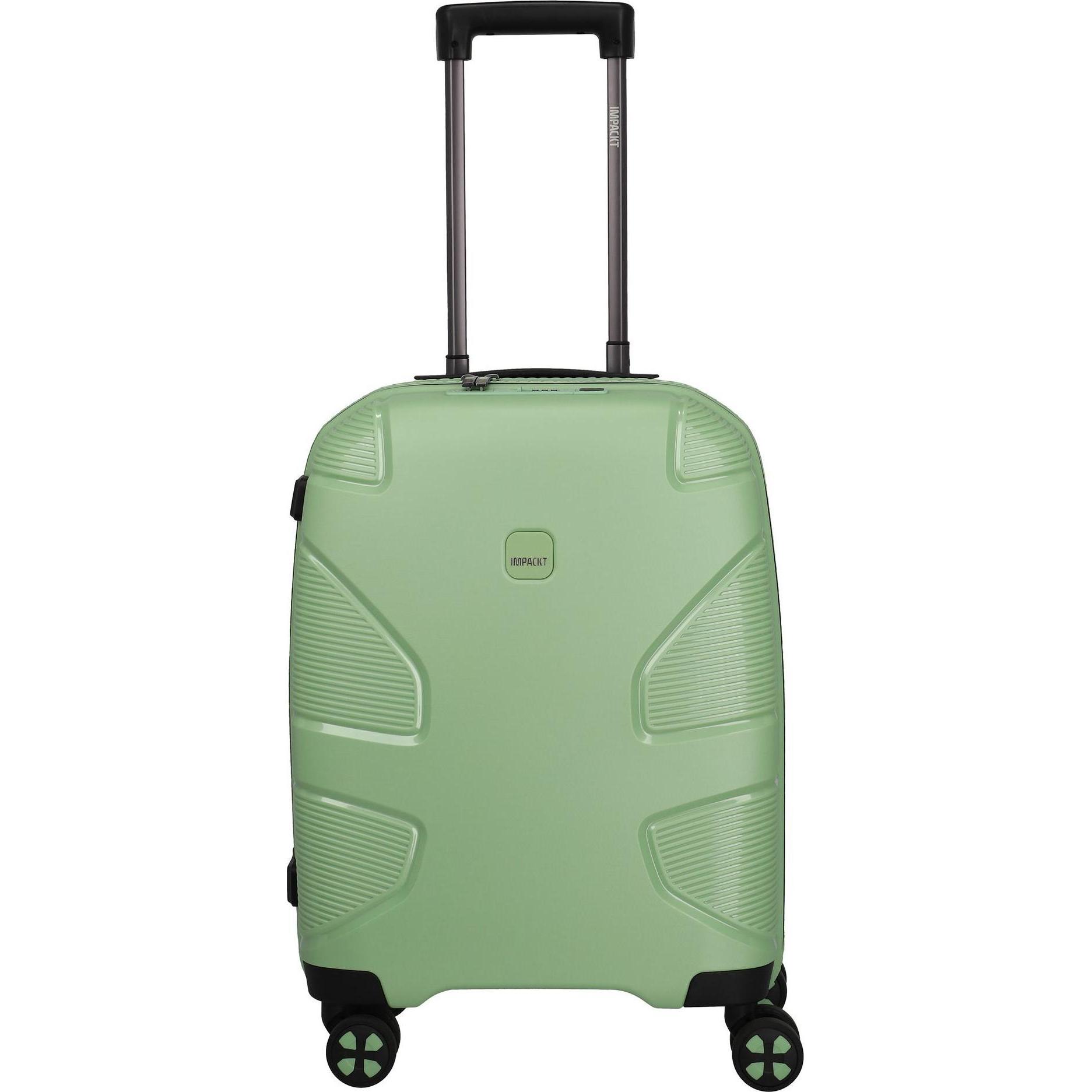 Impackt, Koffer, IP1 - 4-Rad Trolleymit USB Port, Spring, Grün, (38 l, Handgepäck (bis 50l))