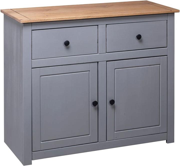 Grau und natürliche Holzfarbe