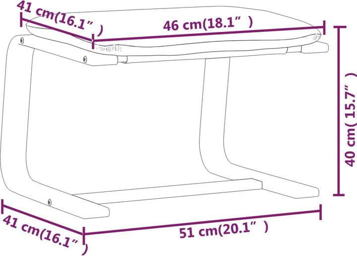 Actual product image vidaXL Fusshocker