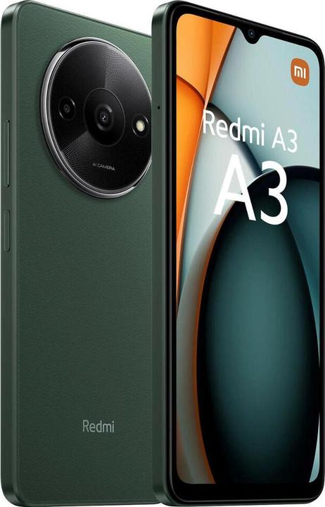 Image du produit Xiaomi Redmi A3 (128 Go, Forest Green, 6.71", Double SIM, 4G)