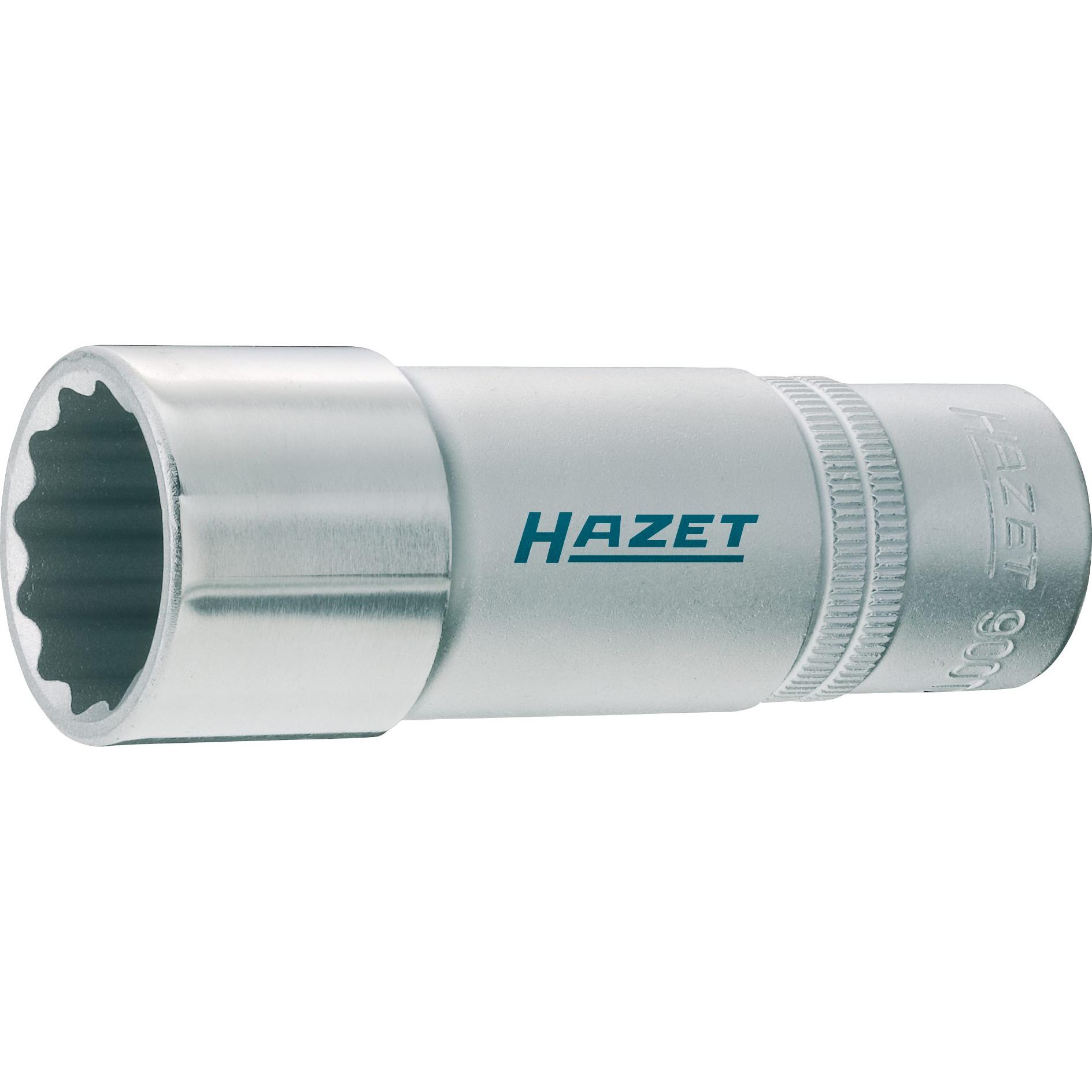 HAZET, Steckschlüssel + Stecknuss, Steckschlüsseleinsatz ∙ Doppelsechskant 900TZ-10 ∙ Vierkant12,5 mm (1/2 Zoll) ∙ Ausse...