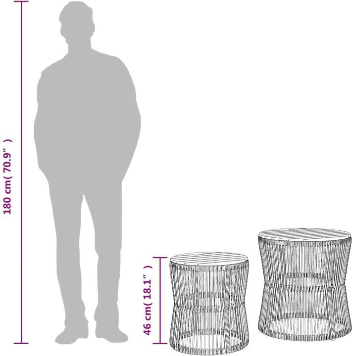 Actual product image vidaXL Garden side tables