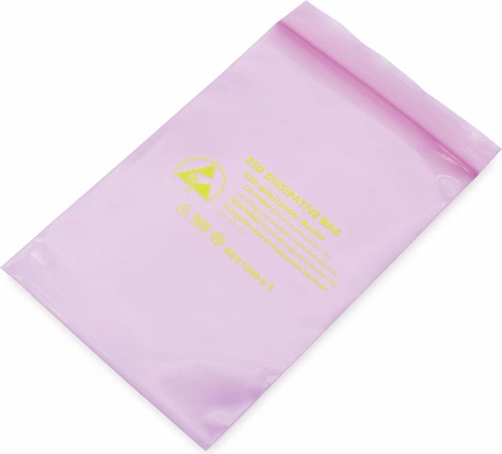 Immagine prodotto Quadrios Sacchetto ESD (L x L) 75 mm x 125 mm conduttivo Codice ESD D 10 (10 pz.)