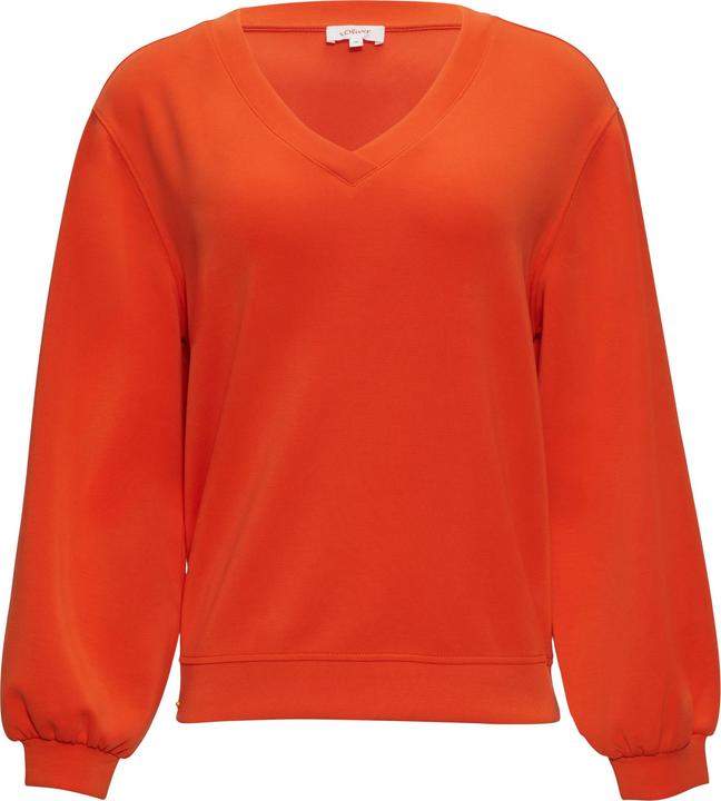 Produktbild S.Oliver Sweatshirt Scuba-Sweatshirt mit V-Ausschnitt (32)