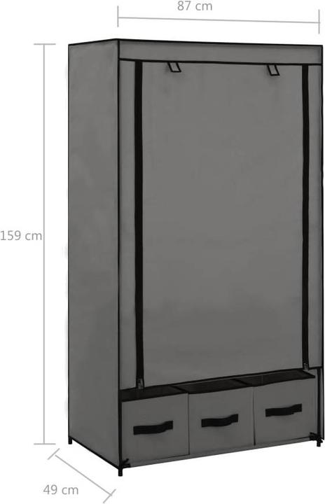 Actual product image vidaXL Matonor (87 x 49 x 159 cm)