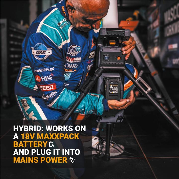 Produktbild Batavia 18V/230V Hybrid-LED-Arbeitsleuchte 360° (ohne Akku und Ladegerät) (4300 lm)