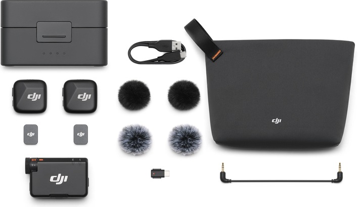 Actual product image DJI Mic Mini (2 TX 1 RX Charging Case)