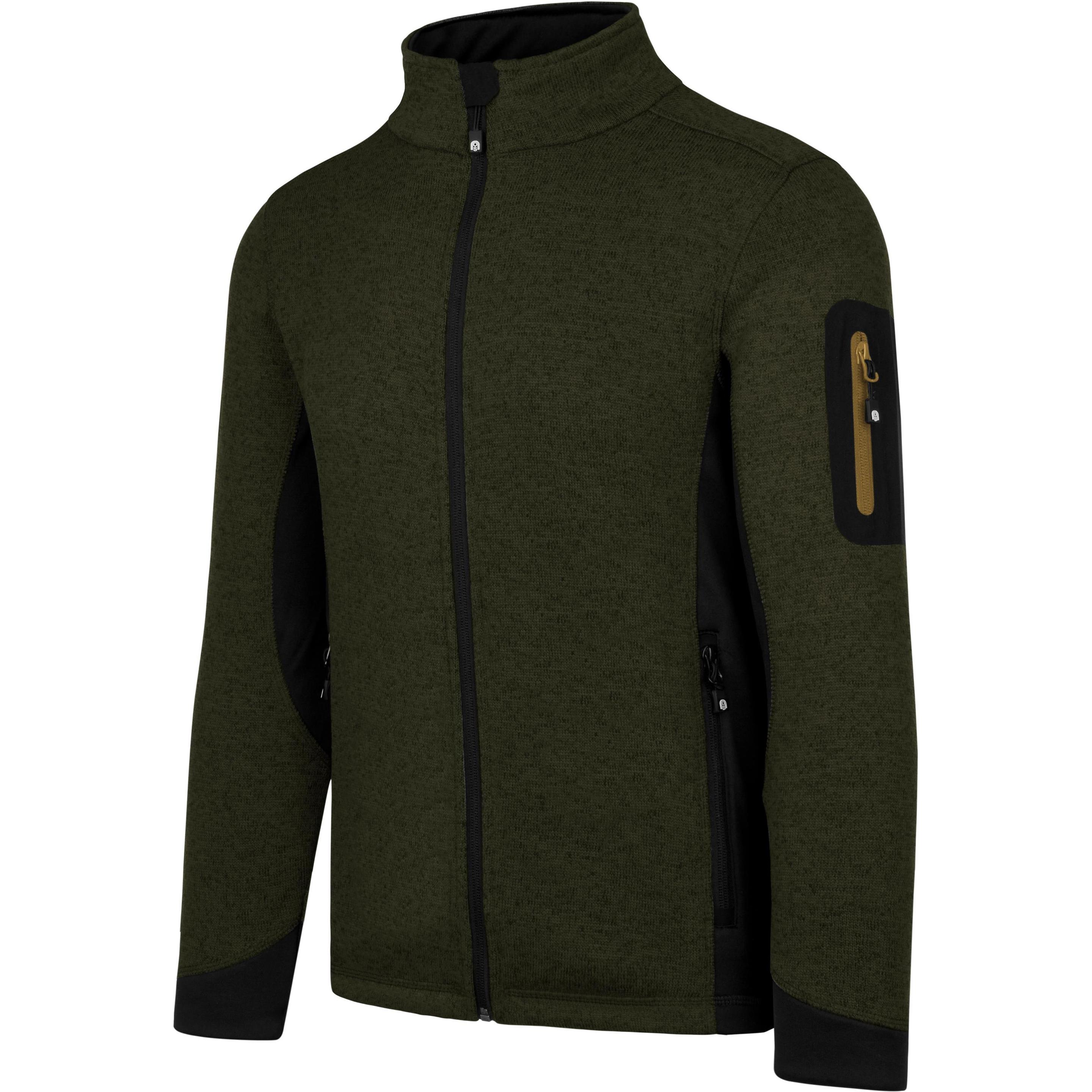 Normani, Herren, Jacke, Herren Strick-Fleecejacke Wapusk (S), Grün, S